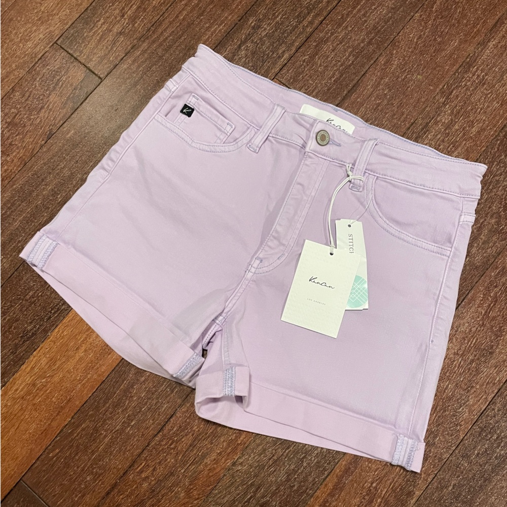 NWT KanCan Malani Purple Cuffed Shorts